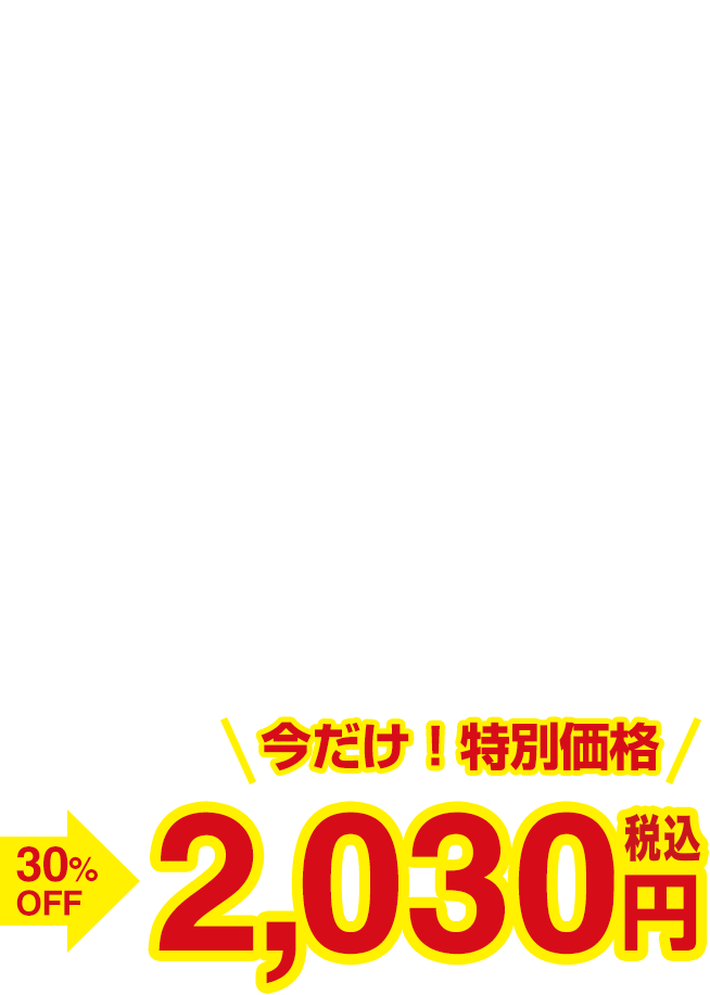 今だけ!特別価格2,030円(30%オフ)+送料無料